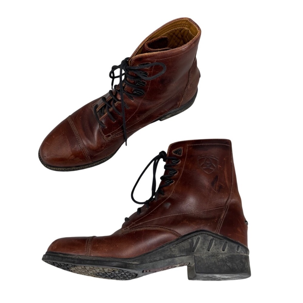 Ariat Heritage Paddock Boots Brown Leather Lace Up Equestrian Riding Womens 10.5